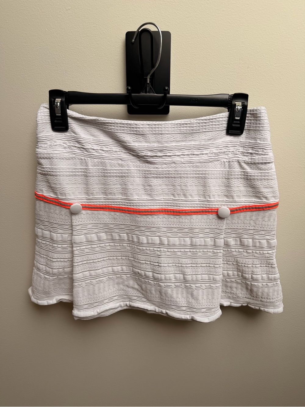 L’Etoile Sport Lace Skort tennis golf textured white mini
